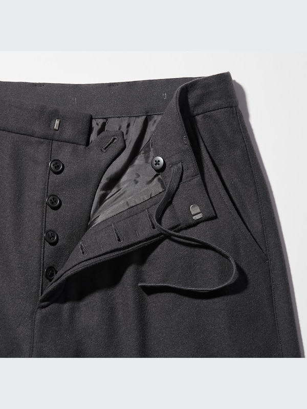 +J Wool Blend Tucked Tapered Pants