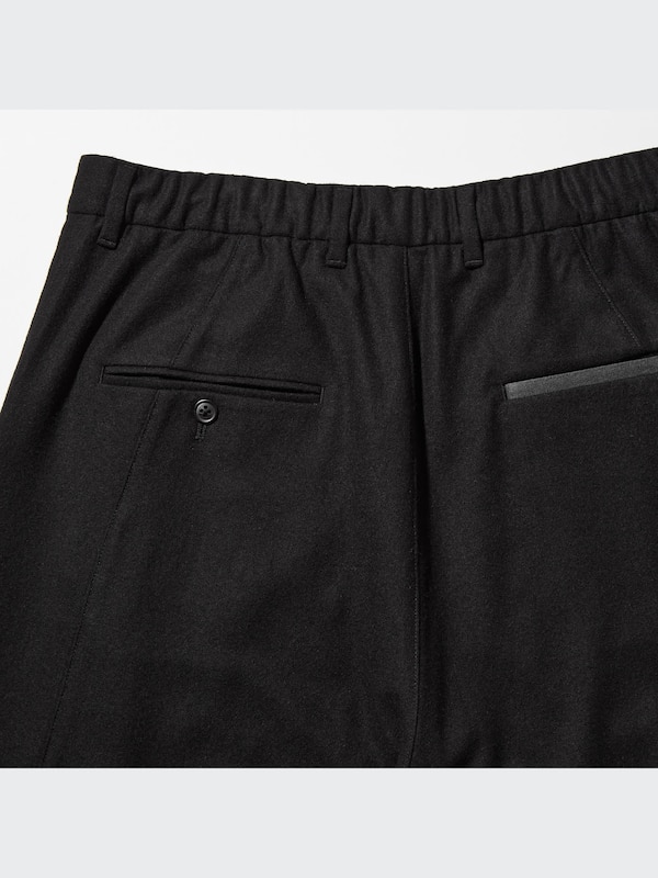 +J Wool Blend Tucked Tapered Pants