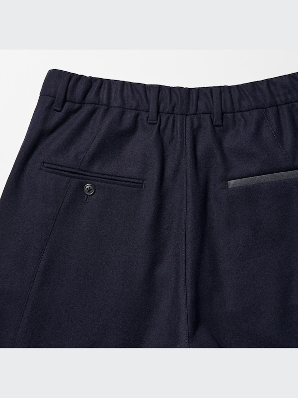 +J Wool Blend Tucked Tapered Pants