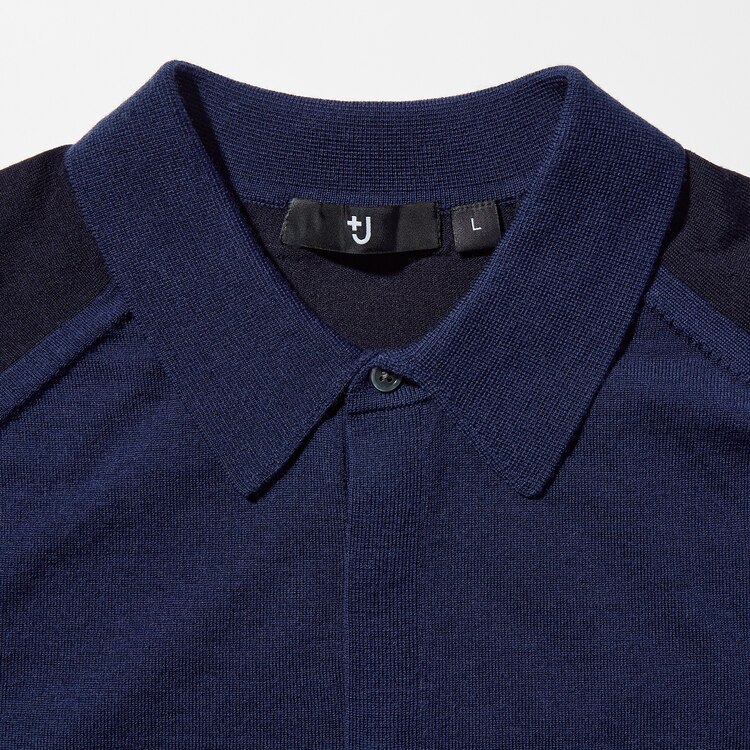 Light Blue Long Sleeve Hand-stitched Polo Shirt - The Fleece Milano