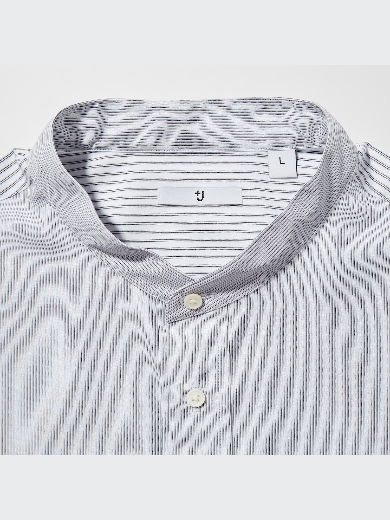 Men's +J Supima® Cotton Oversized Stand Collar Long-Sleeve Shirt