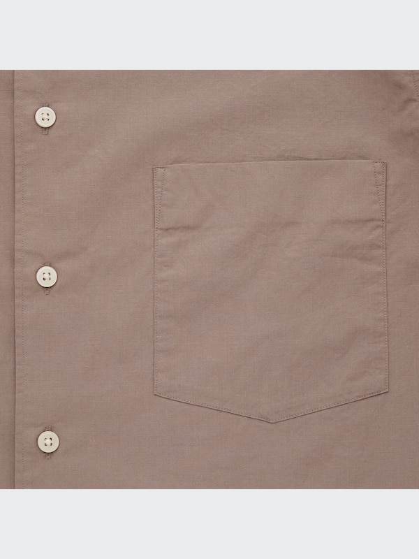 U Cotton-Linen Long-Sleeve Shirt