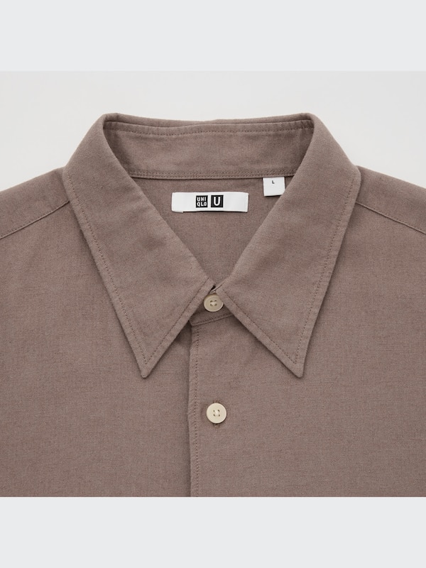 U Linen-Blend Oversized Half-Sleeve Shirt