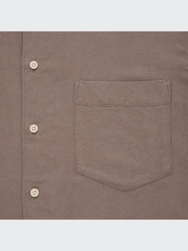 U Linen-Blend Oversized Half-Sleeve Shirt