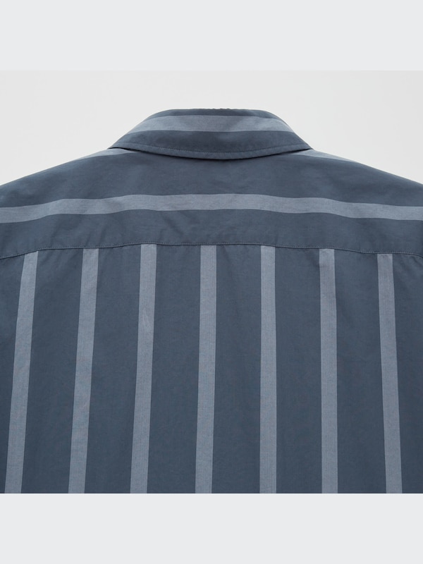 U OVERSIZED STRIPED HALF SLEEVE SHIRT