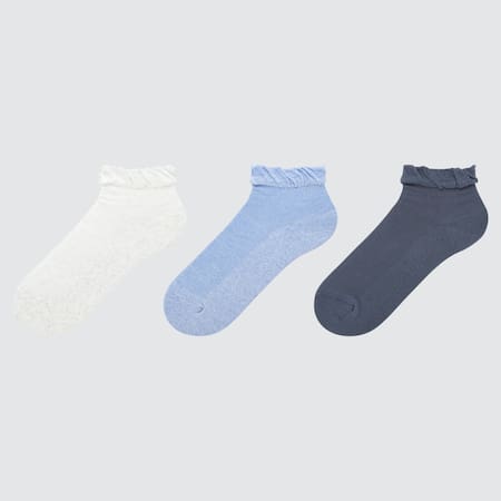 Women Mesh Relax Short Socks (Three Pairs)