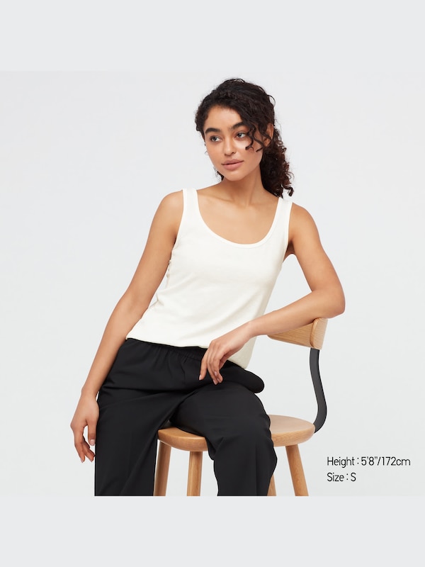 SLUB JERSEY SLEEVELESS T-SHIRT