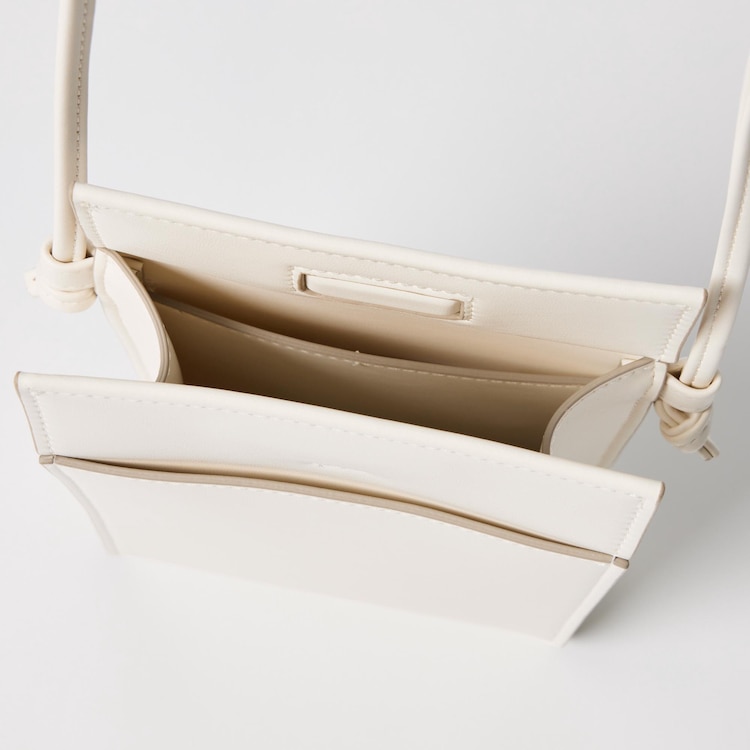 White Leather Mini Shoulder Bag