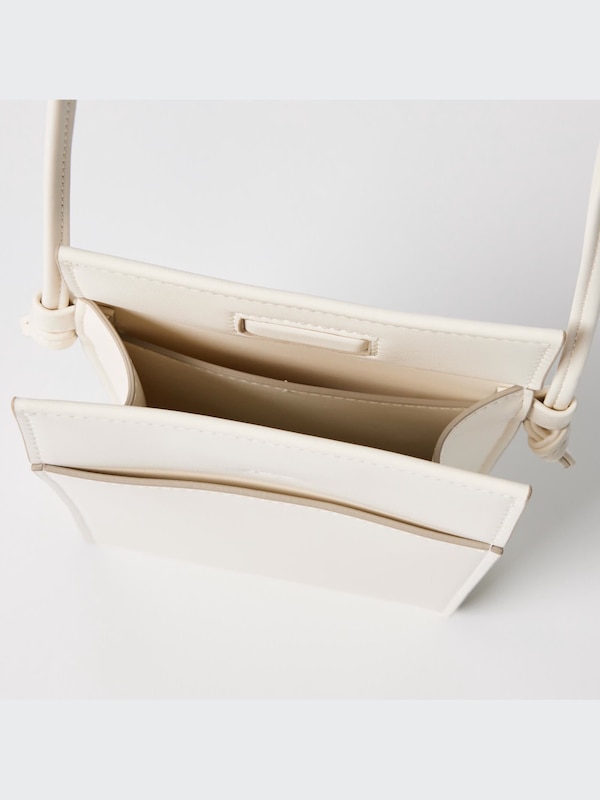 Faux-Leather Mini Utility Shoulder Bag