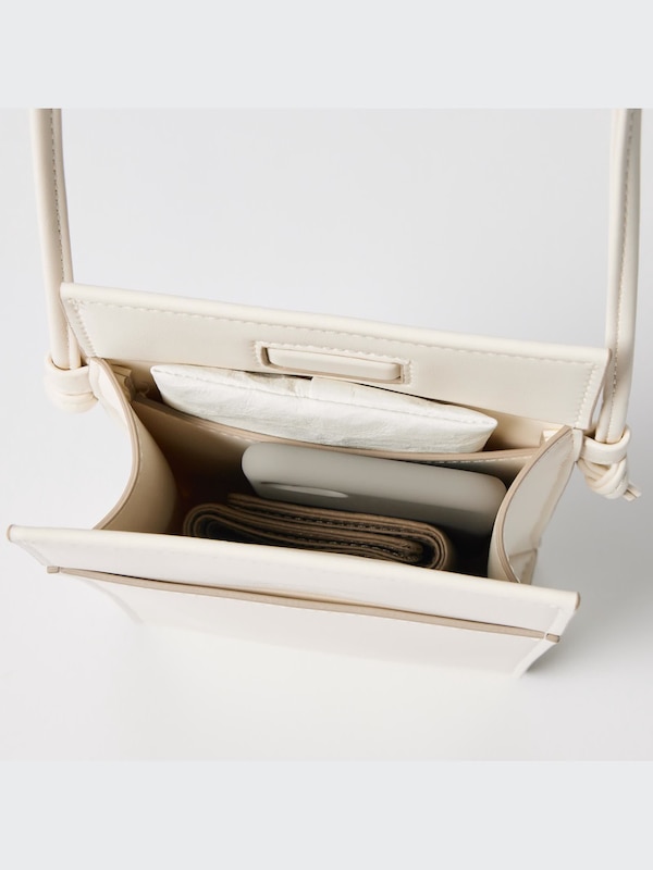 Faux-Leather Mini Utility Shoulder Bag