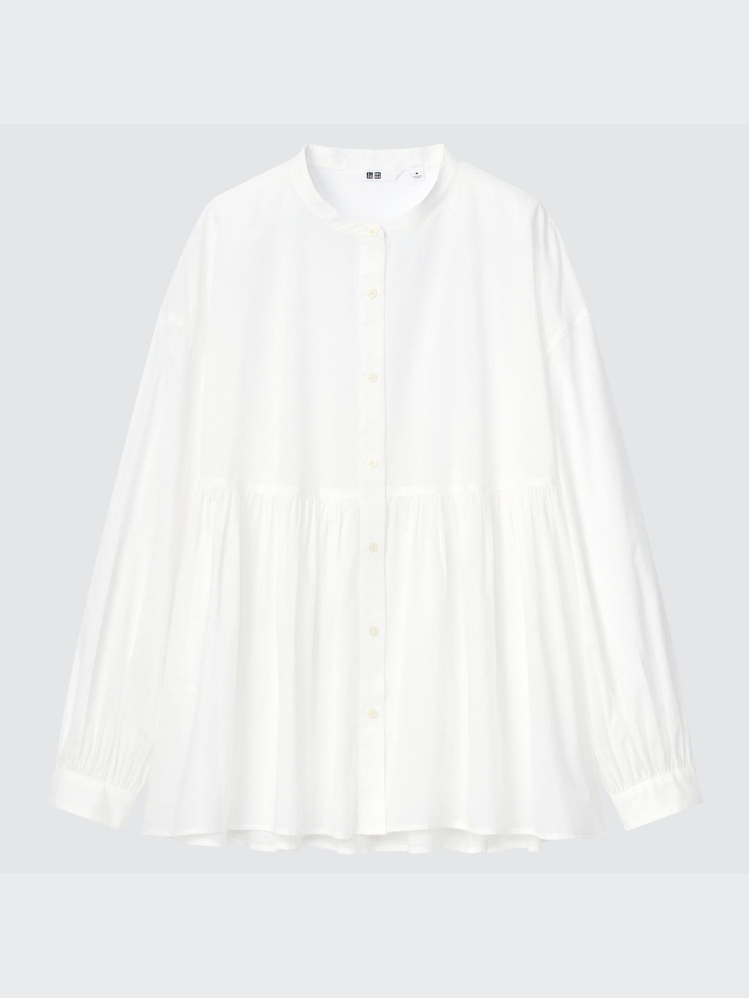 cotton volume gather blouse ホワイト cotton volume gather blouse ホワイト