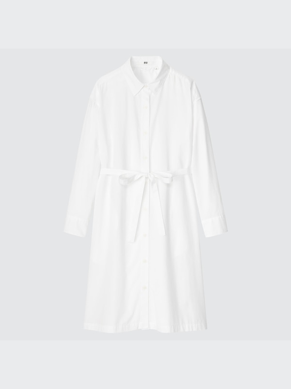 COTTON A-LINE SHIRT DRESS