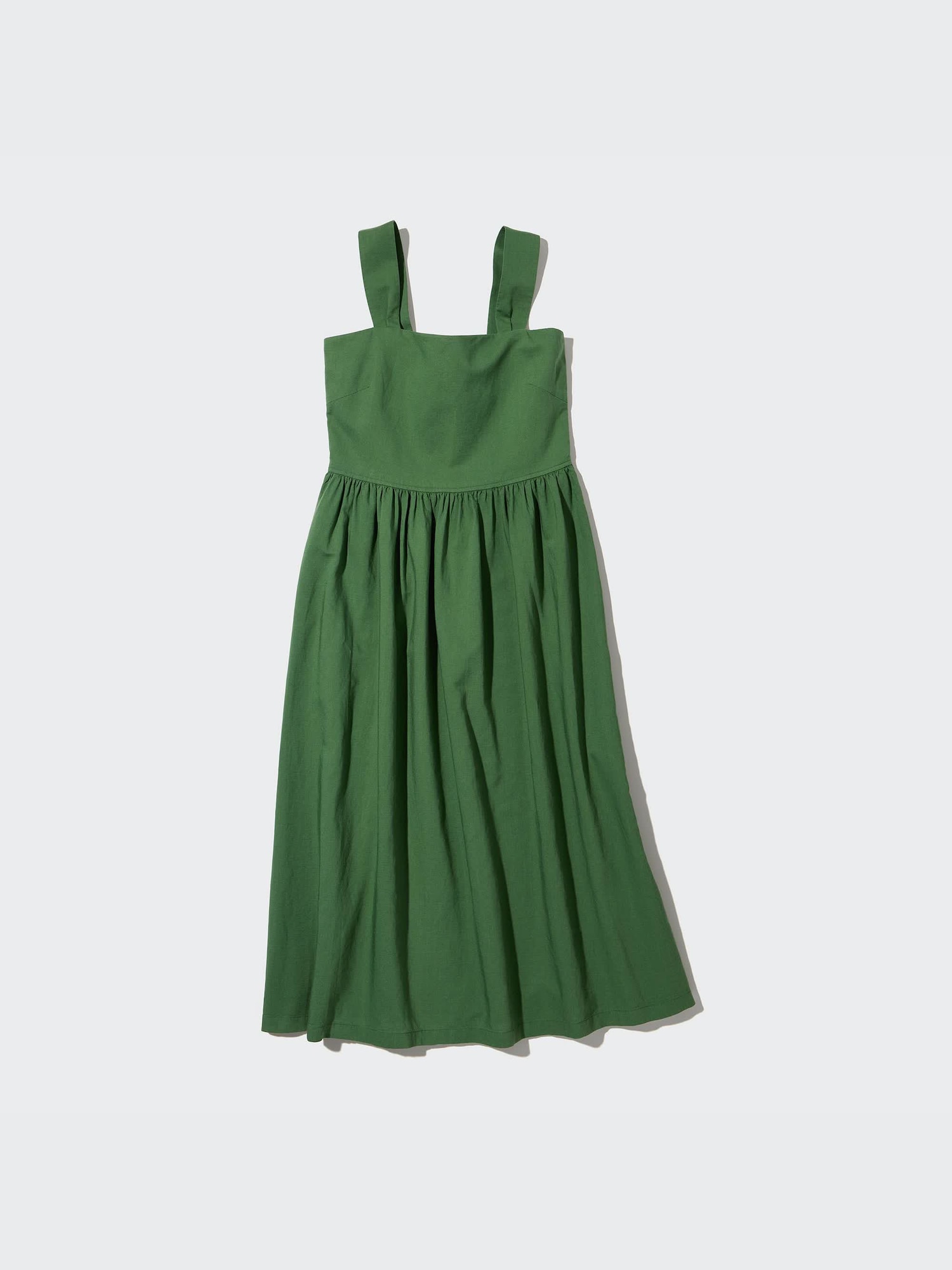 Linen-Blend Shirred Sleeveless Dress | UNIQLO US