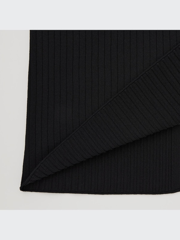 3D Knit Ribbed Back Slit Skirt (Mame Kurogouchi)