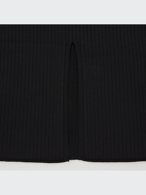 3D Knit Ribbed Back Slit Skirt (Mame Kurogouchi)