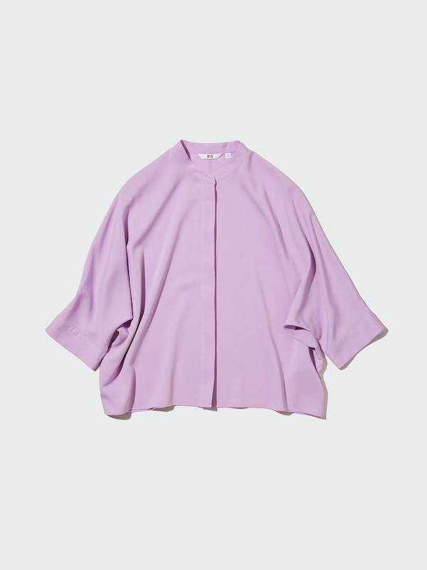 BLOUSE EN RAYONNE À MANCHES DOLMAN