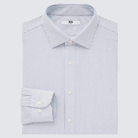 Men Non-Iron Jersey Striped Regular Fit Shirt (Semi-Cutaway Collar)