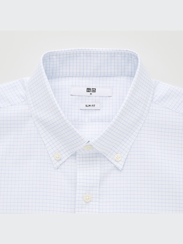 Easy Care Checked Stretch Slim-Fit Long-Sleeve Shirt