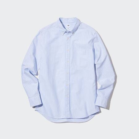 Slim Fit Striped Oxford Shirt (Button-Down Collar)
