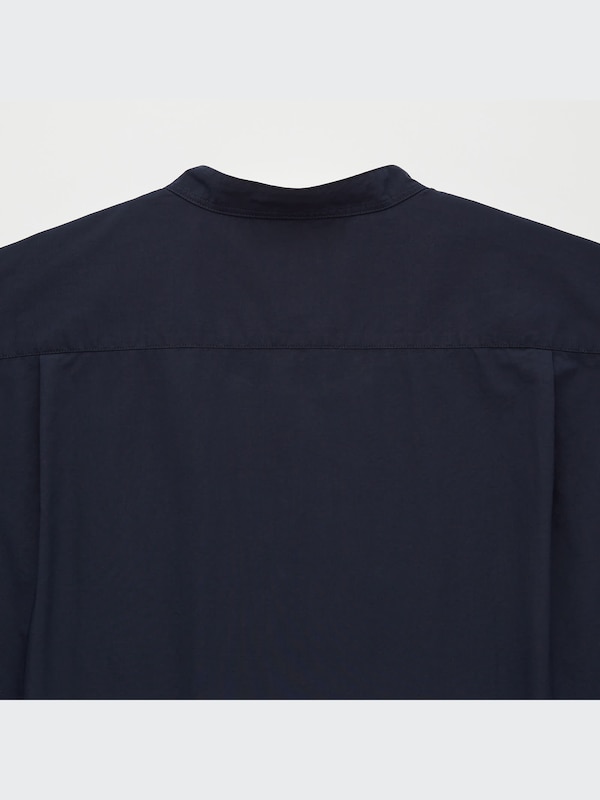 EXTRA FINE COTTON STAND COLLAR LONG SLEEVE SHIRT