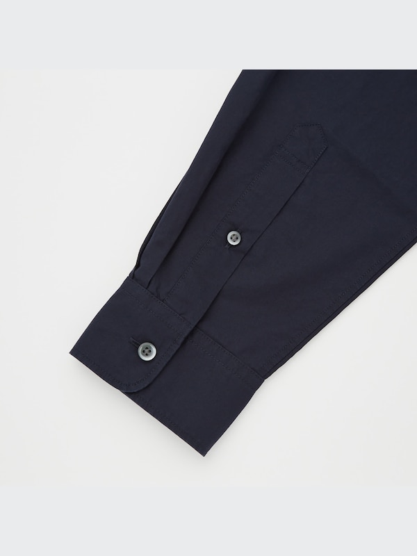 EXTRA FINE COTTON STAND COLLAR LONG SLEEVE SHIRT