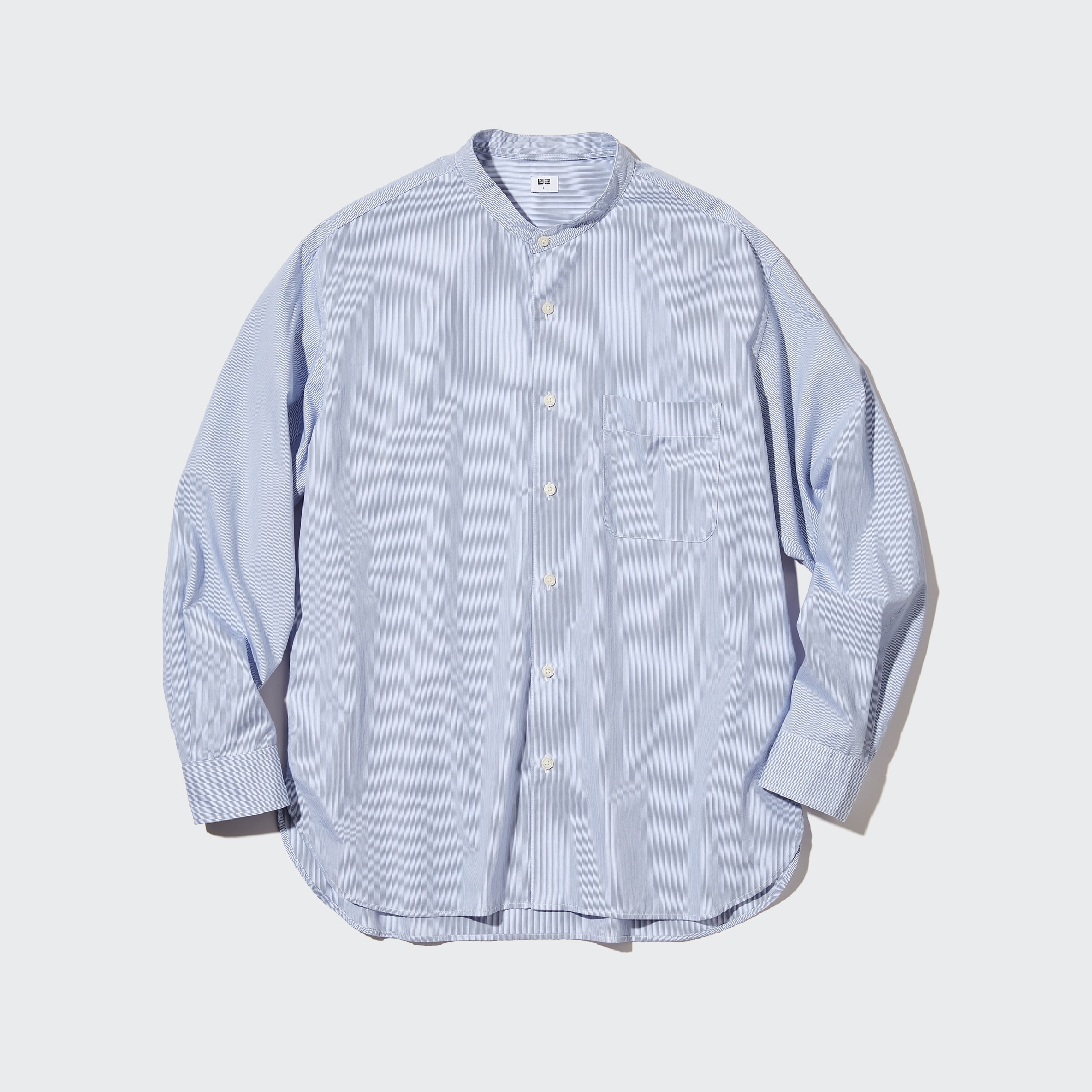 uniqlo grandad collar shirt