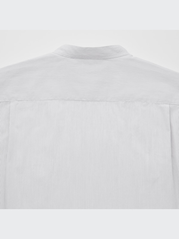 EXTRA FINE COTTON STAND COLLAR LONG SLEEVE SHIRT