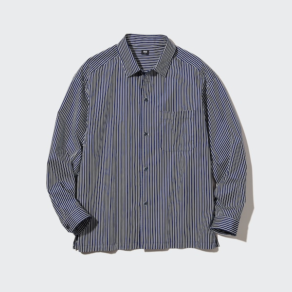 Extra Fine Cotton Twill Oversized Long-Sleeve Shirt | UNIQLO US