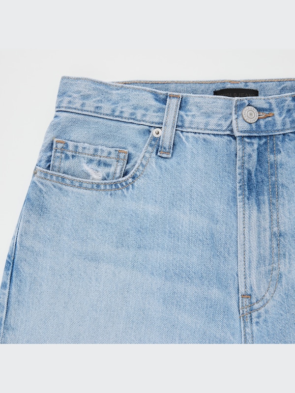 Distressed Straight High-Rise Jeans