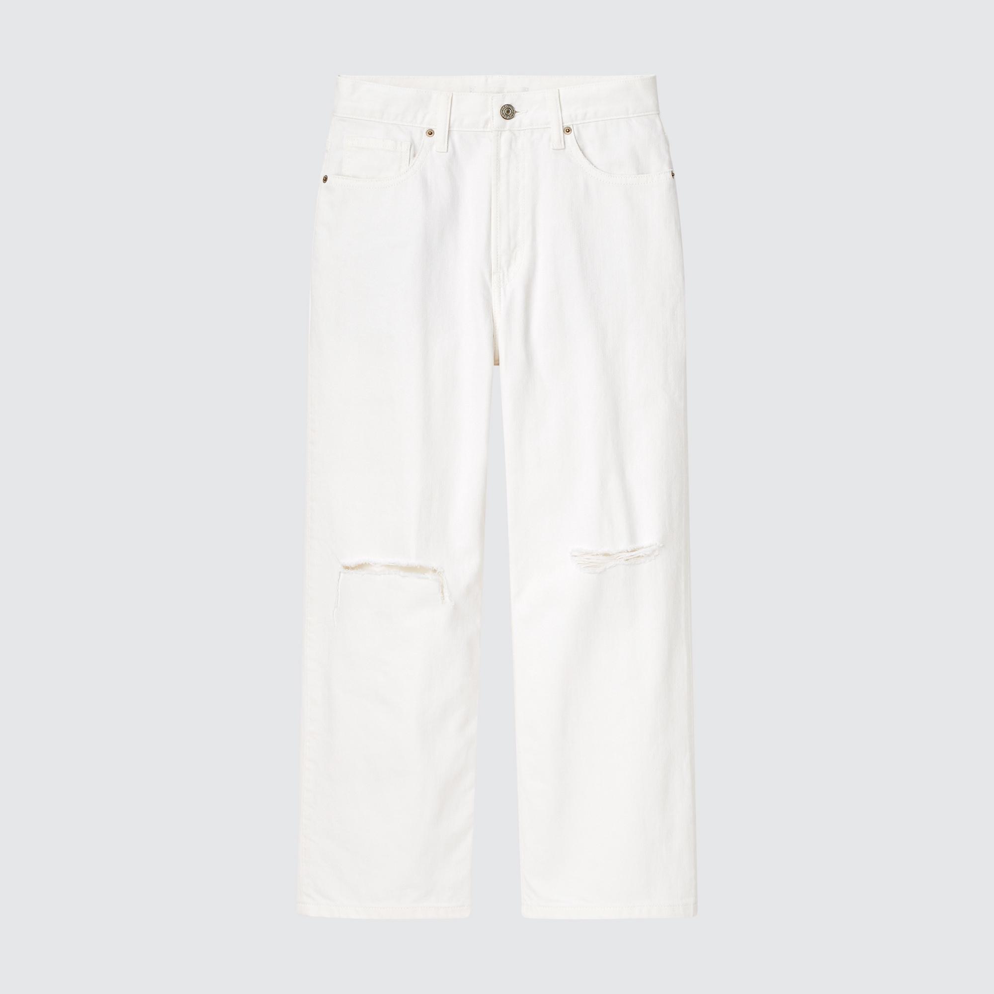 Womens white cropped on sale jeans