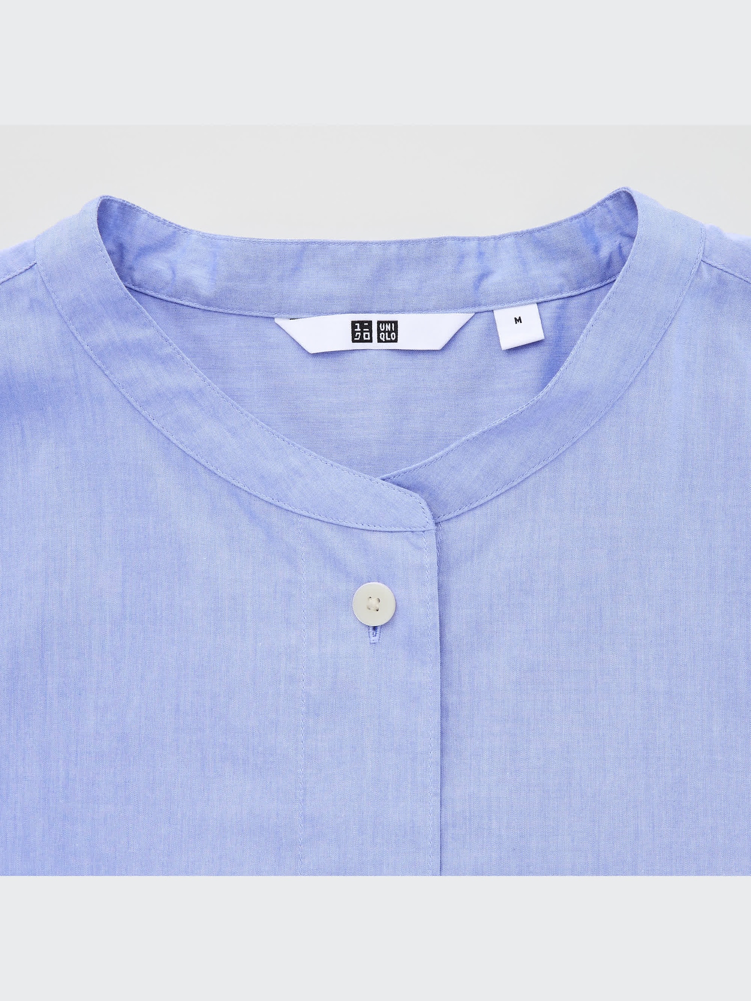 Cotton Stand Collar Long-Sleeve Shirt | UNIQLO US