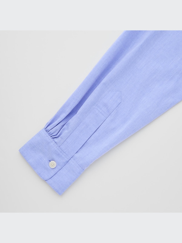 Cotton Stand Collar Long-Sleeve Shirt