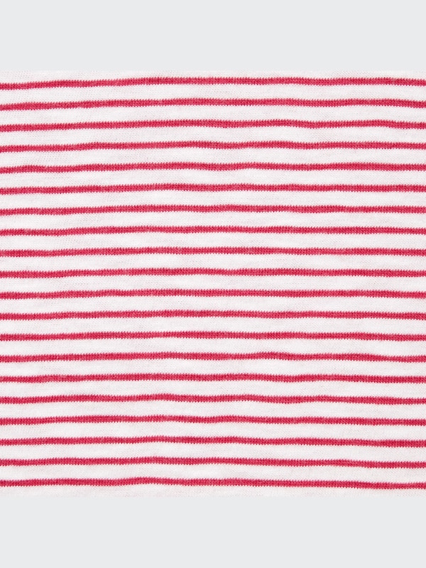 Slub Jersey Striped Cropped Short-Sleeve T-Shirt