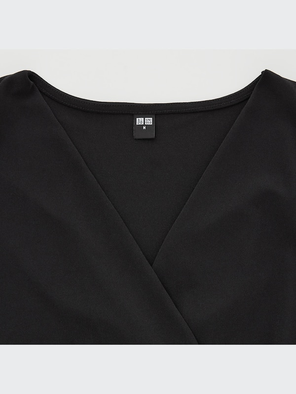 Crepe Jersey Short-Sleeve Romper