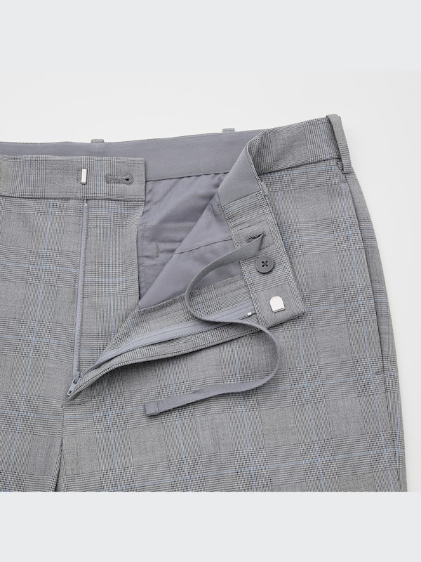 PANTALON 7/8È SMART À CARREAUX MOTIF PRINCE-DE-GALLES (LONG)