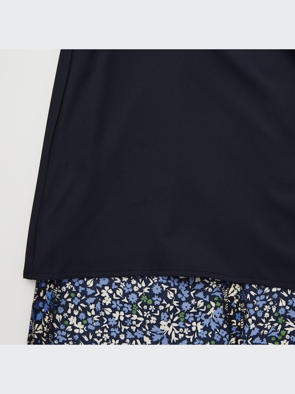 PRINTED SLIT MIDI SKIRT