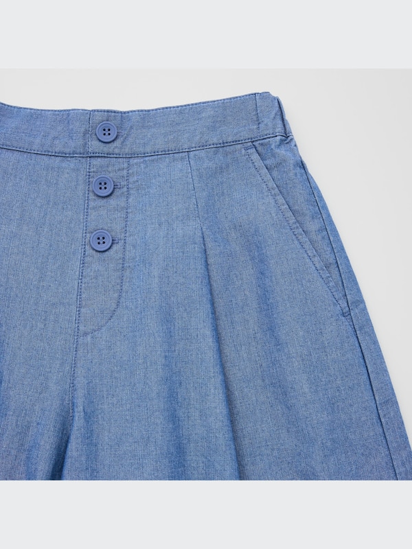 CHAMBRAY SKIRT PANTS