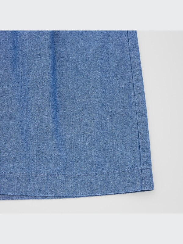 CHAMBRAY SKIRT PANTS