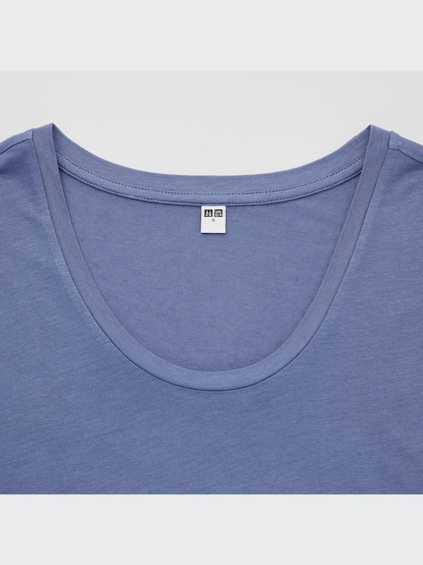 W's linen blend french sleeve T-shirt