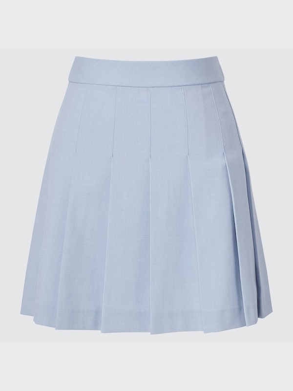 Pleated A-Line Mini Skirt