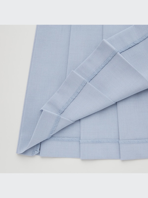 Pleated A-Line Mini Skirt