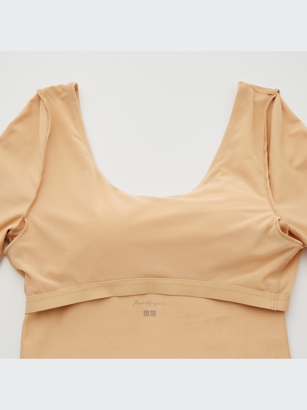 Mame Kurogouchi AIRism Cotton Bra 3/4-Sleeve T-Shirt