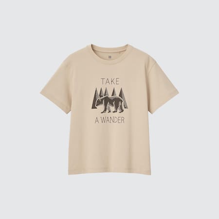 T-Shirt AIRism Cotone Con Stampa Bambino