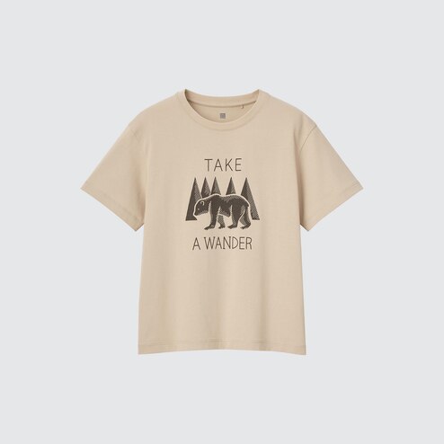 UNIQLO AIRism COTTON GRAPHIC SHORT SLEEVE T-SHIRT