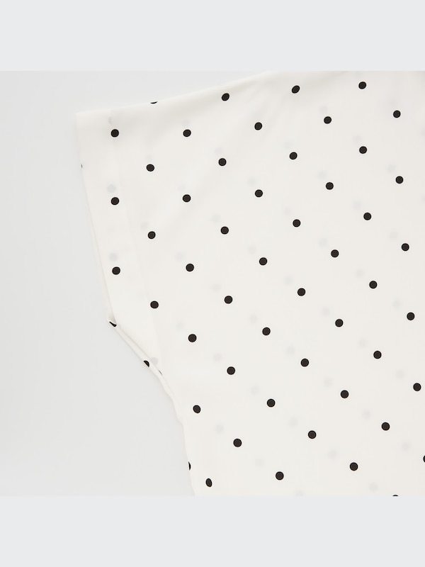Rayon Printed Short-Sleeve Blouse