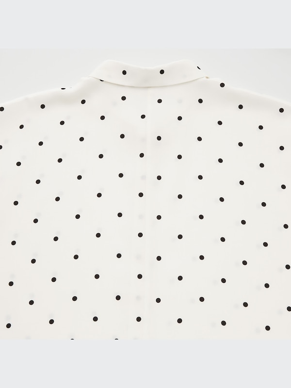 Rayon Printed Short-Sleeve Blouse