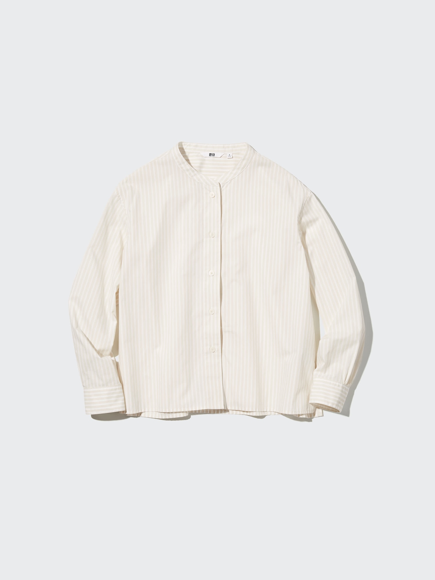 トップス stand collar long sleeve shirt Men's Washed Oxford Stand Collar Long Sleeve Shirt | MUJI USA