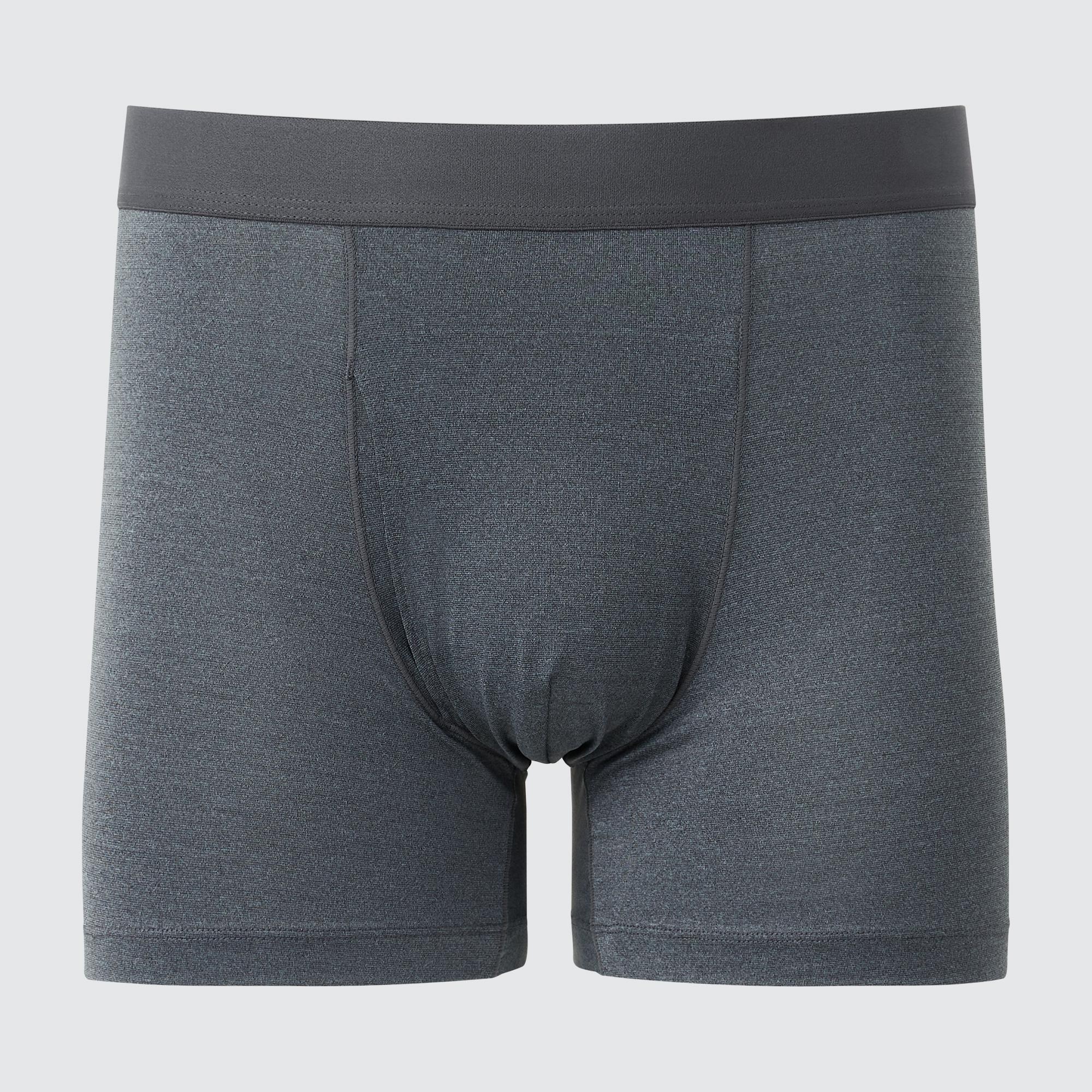 UNIQLO AIRism Boxer Briefs Black/Navy S-4XL Front Opening