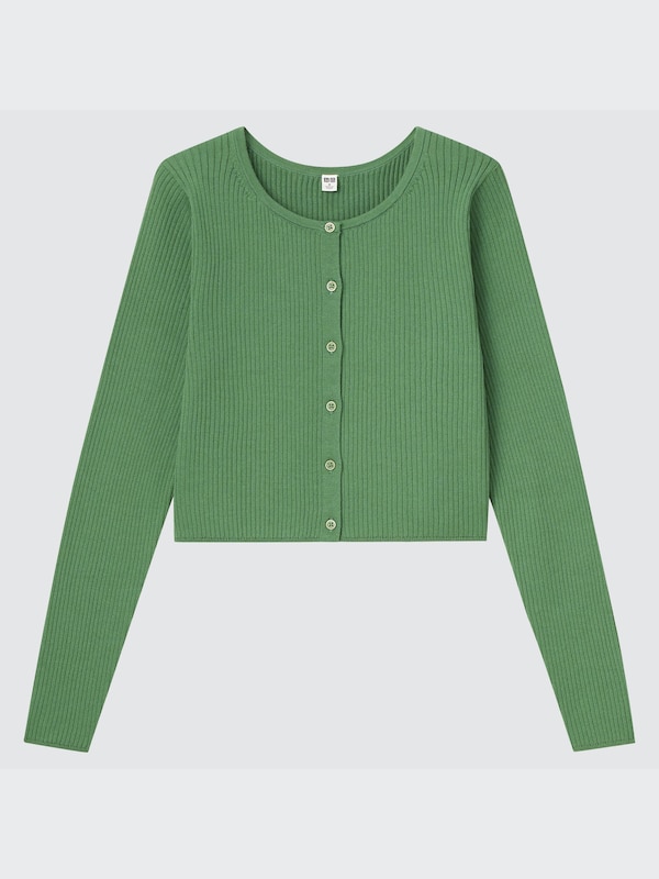 UV Protection Long-Sleeve Cropped Cardigan
