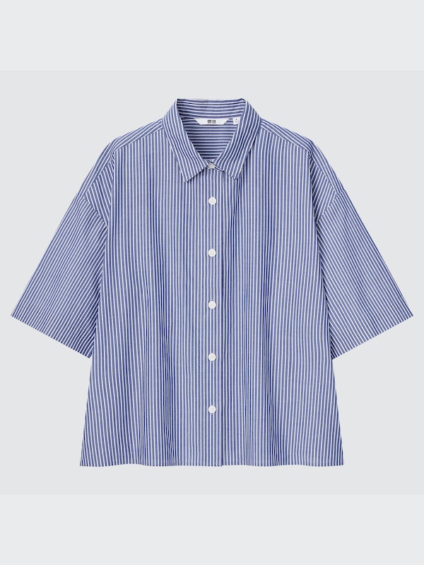 Cotton Striped Half-Sleeve Shirt
